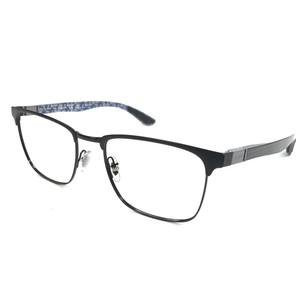 Ray-Ban Eyeglasses Frames RB8421 2904 Black Blue Carbon Fiber Square 54-19-145